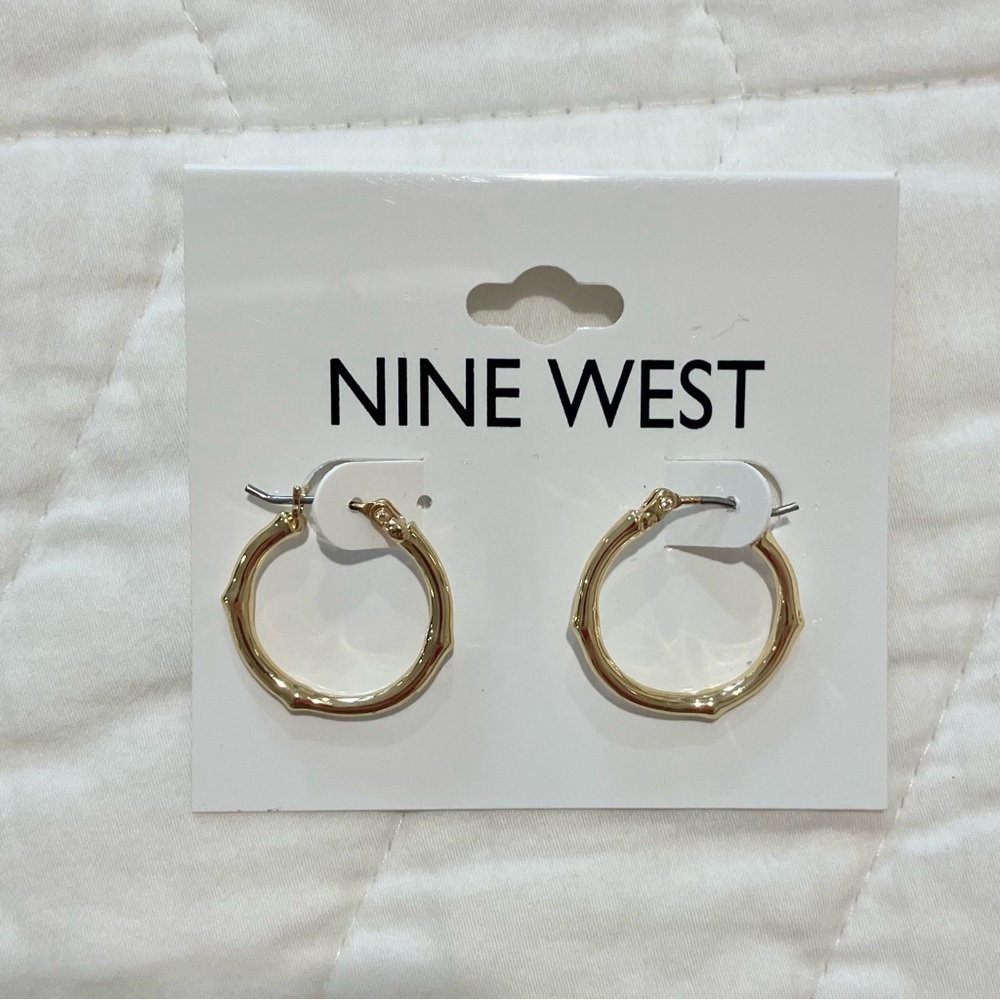 Nine West Gold-Tone Hoop Earrings
